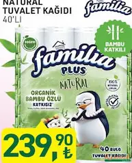 FAMİLİA NATURAL TUVALET KAĞIDI 40'LI